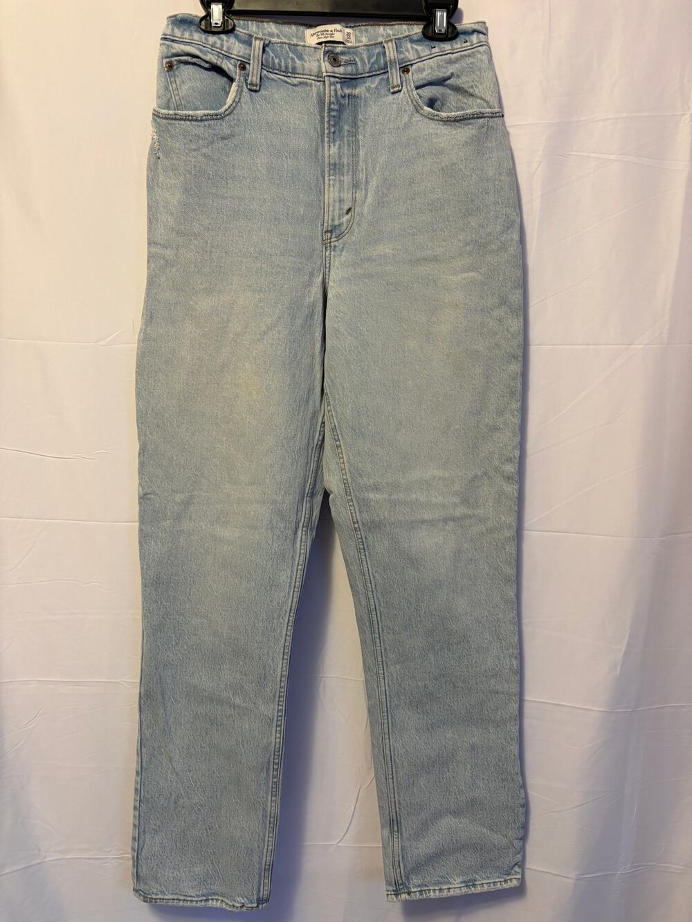 Abercrombie & Fitch 90's Straight Ultra High Rise Jeans Blue Sz 30